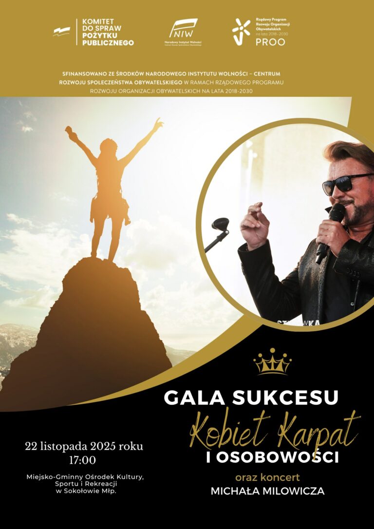 Zaproszenie na Galę Sukcesu Kobiet Karpat i Osobowości